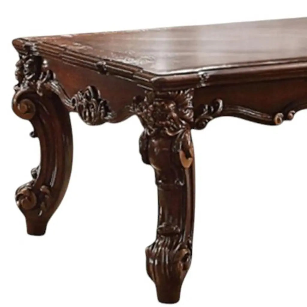 53" Dark Brown Wood Coffee Table Homeroots Living Room