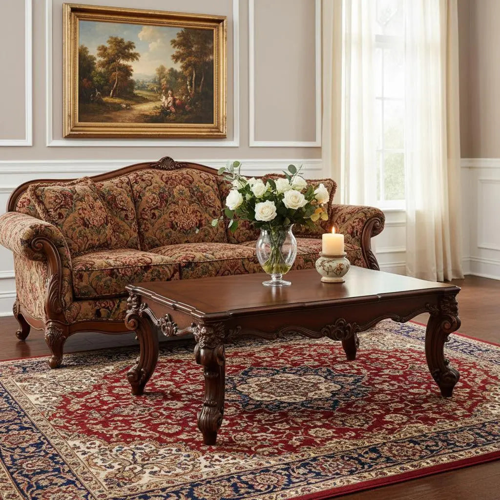 53" Dark Brown Wood Coffee Table Homeroots Living Room