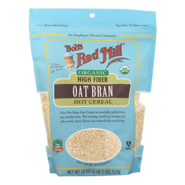 Bob's Red Mill - Oat Bran - Organic High Fiber Hot Cereal - Case Of 4 - 18 Oz. Bob's Red Mill