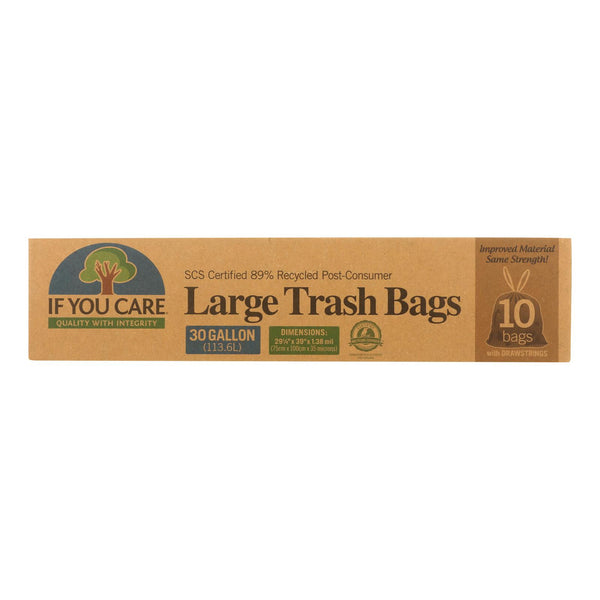 If You Care Trash Bags - Recycled - Case Of 12 - 10 Count - GreatEagleInc