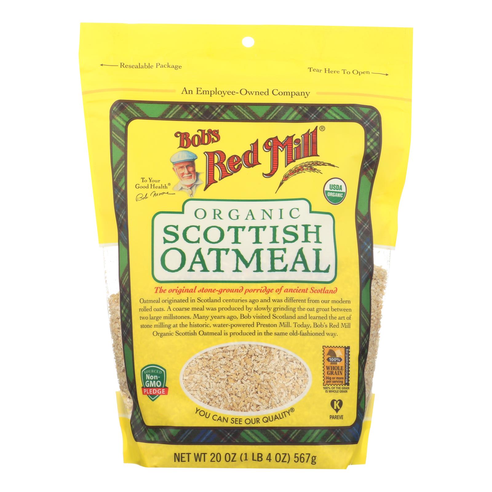 Bob's Red Mill - Oatmeal - Organic Scottish  - Case Of 4 - 20 Oz. Bob's Red Mill