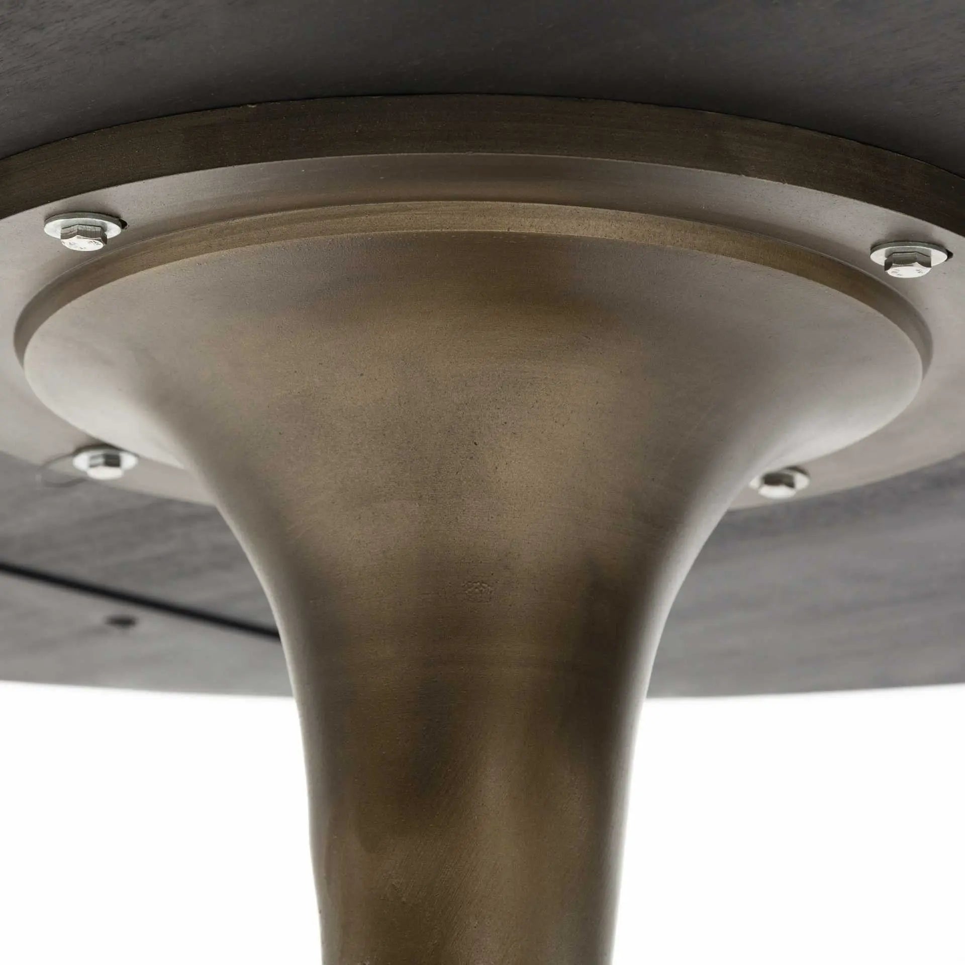 54" Black And Brass Rounded Solid Wood And Metal Pedestal Base Dining Table Homeroots Kitchen & Dining