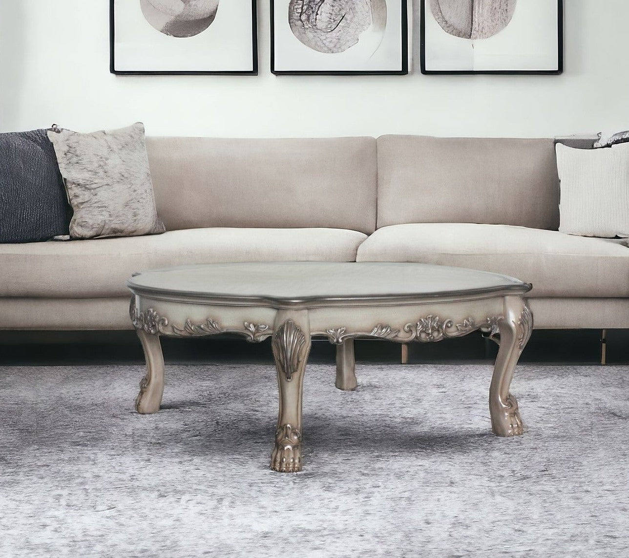 54" Bone Wood Coffee Table - GreatEagleInc
