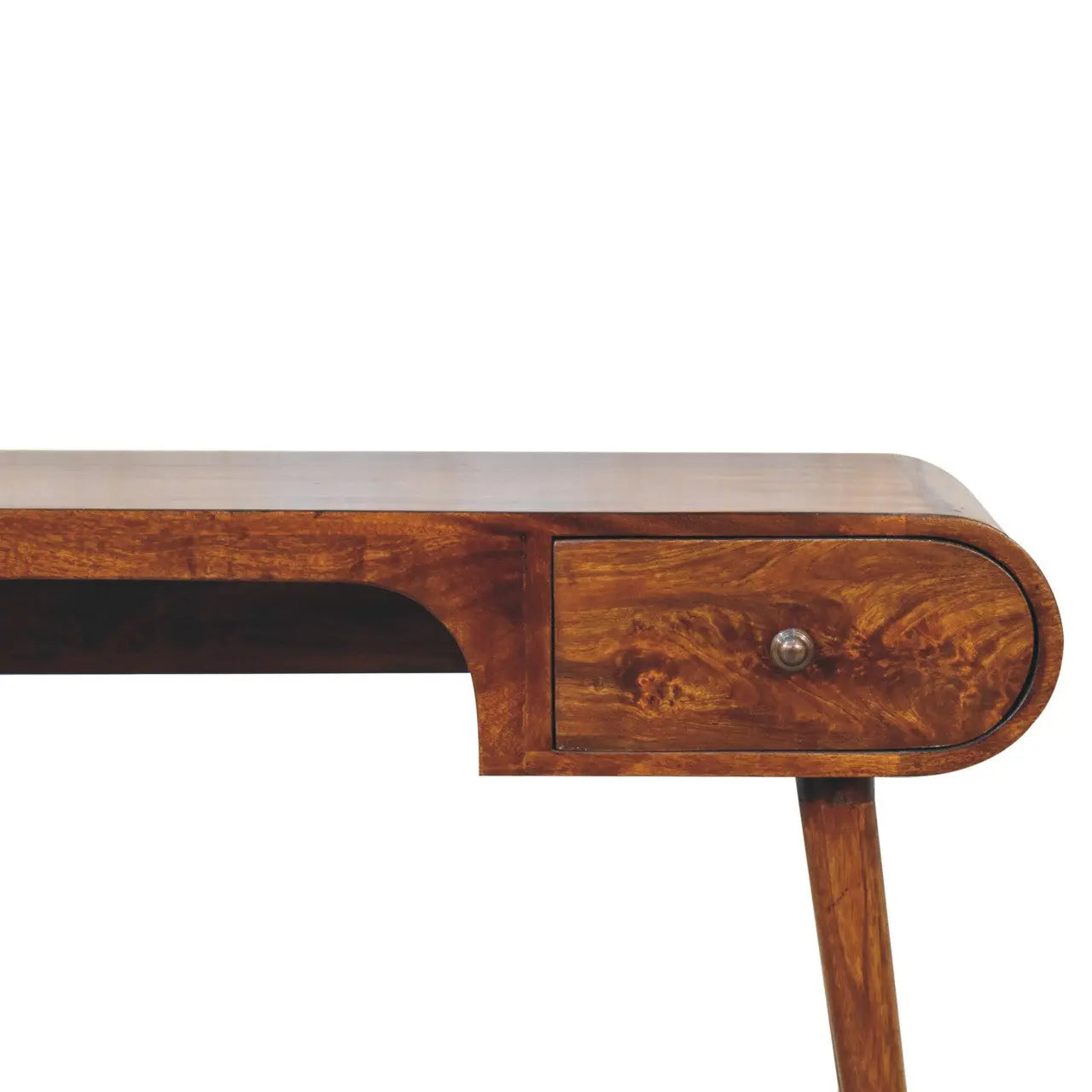 54" Brown Solid Wood Writing Desk Homeroots