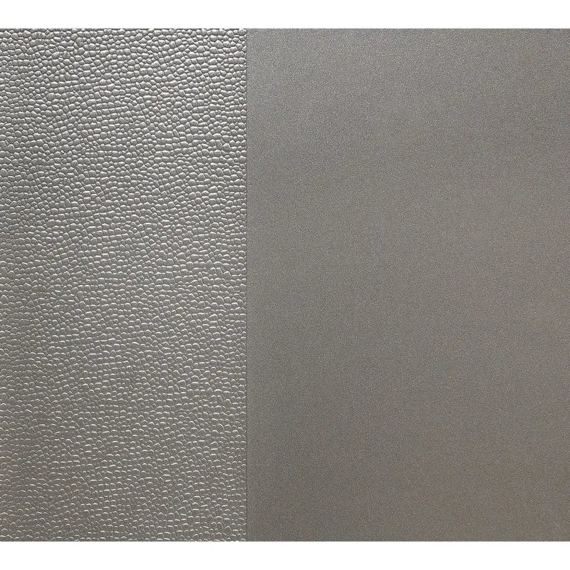 54" Champagne and Clear Upholstered Faux Leather Bench Homeroots Living Room