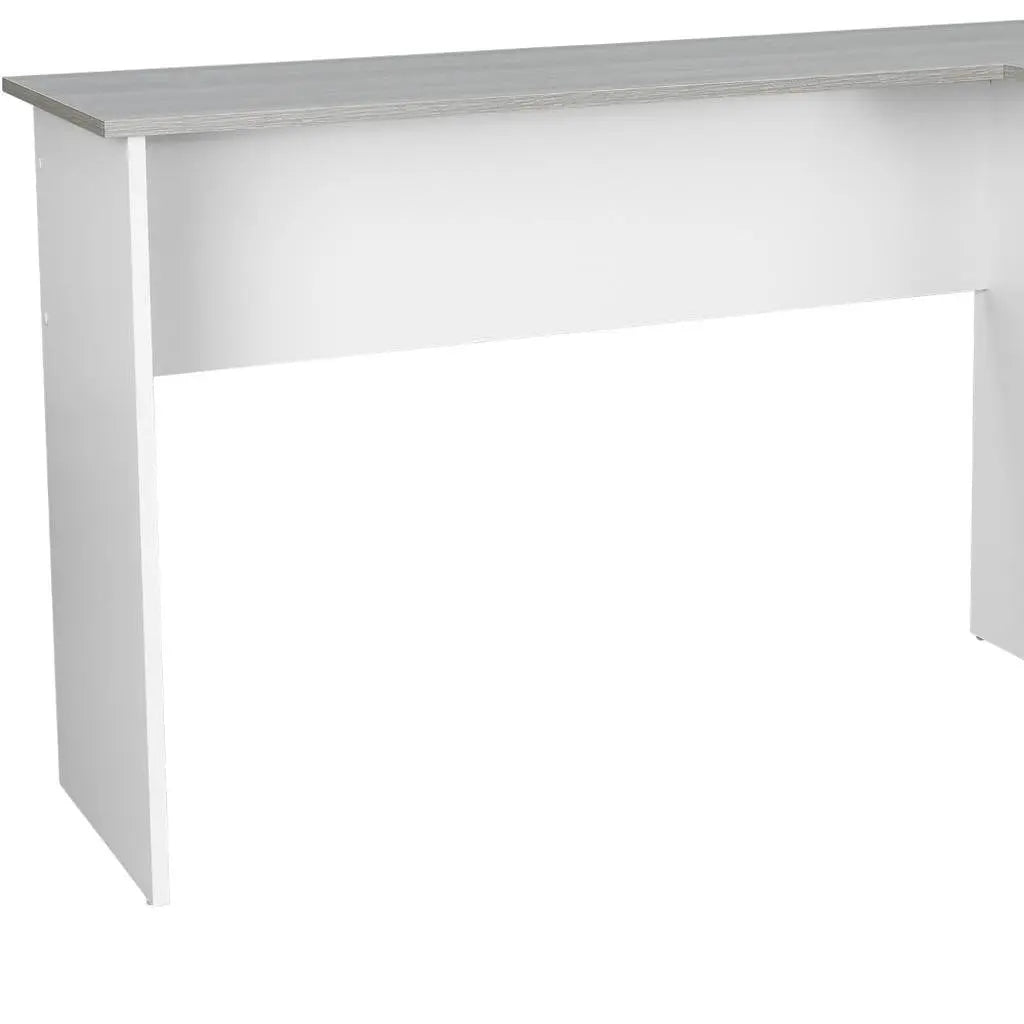 54" Gray Wood L Shape Computer Desk Homeroots Office