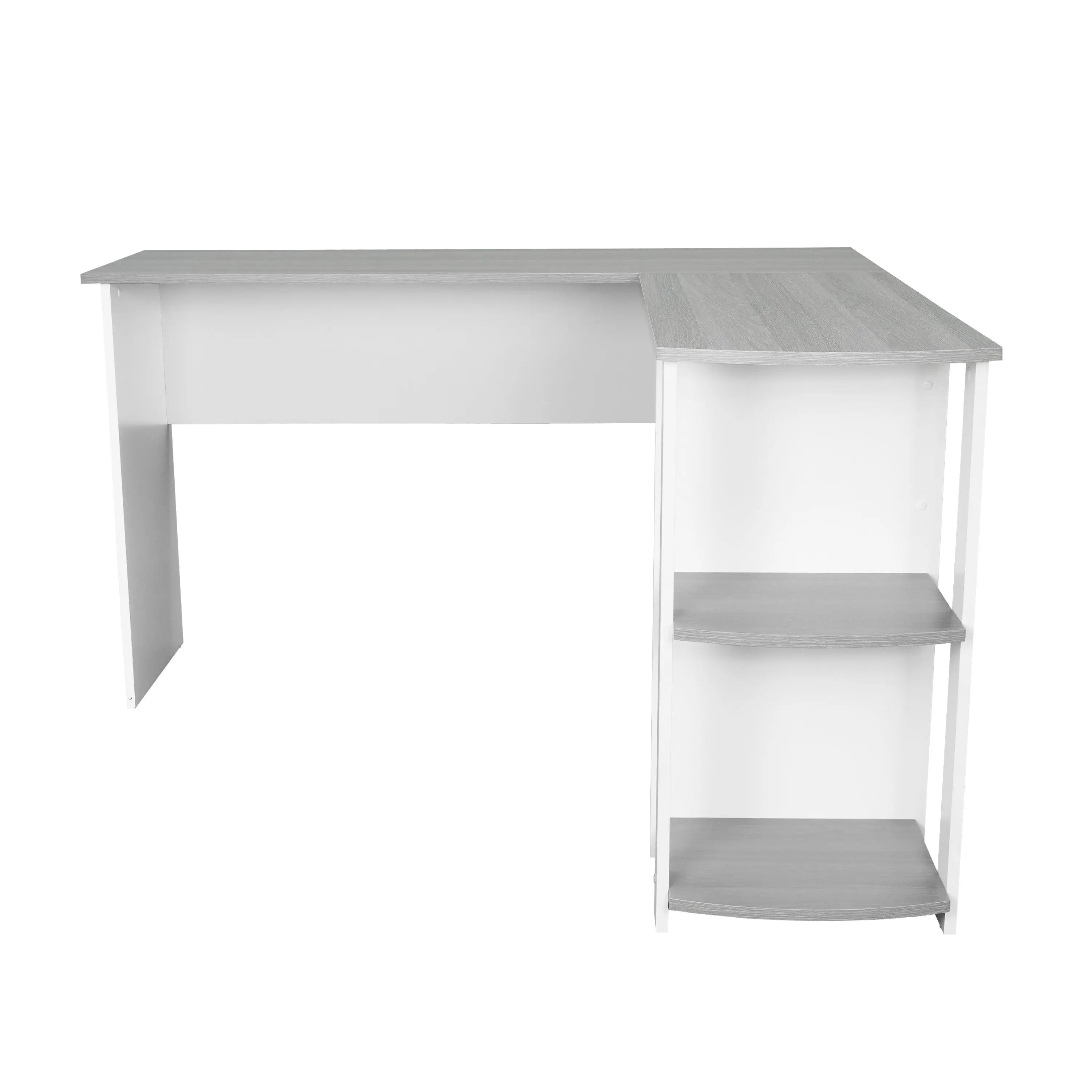 54" Gray Wood L Shape Computer Desk Homeroots Office