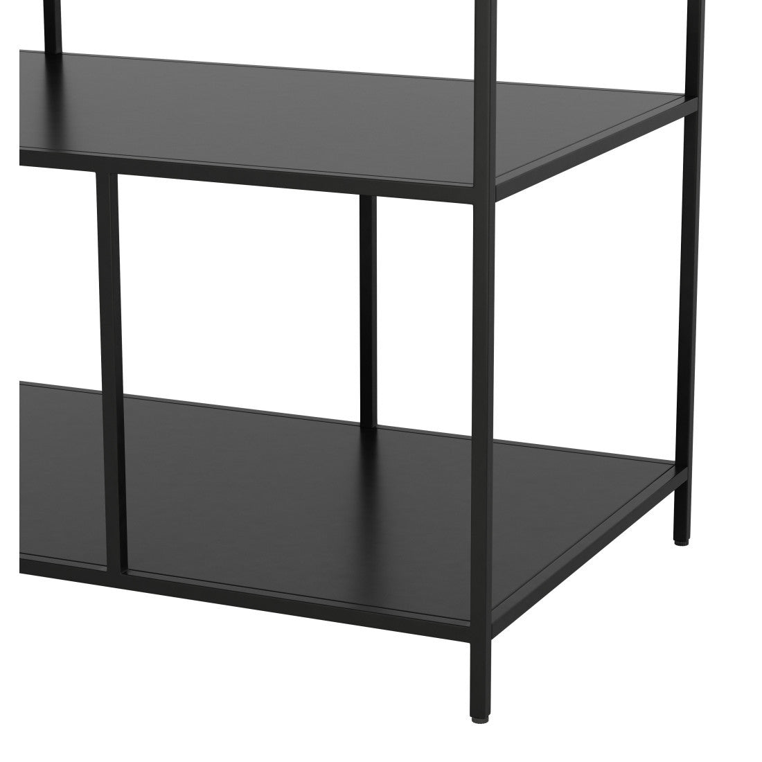 54" White and Black Genuine Marble and Steel Frame Console Table With Two Shelves Homeroots Living Room