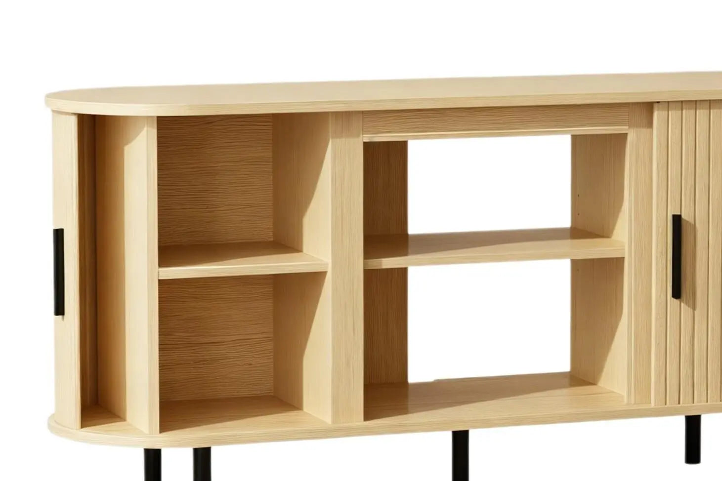 55" Beige Wood Fireplace TV Stand With Fireplace Homeroots Living Room