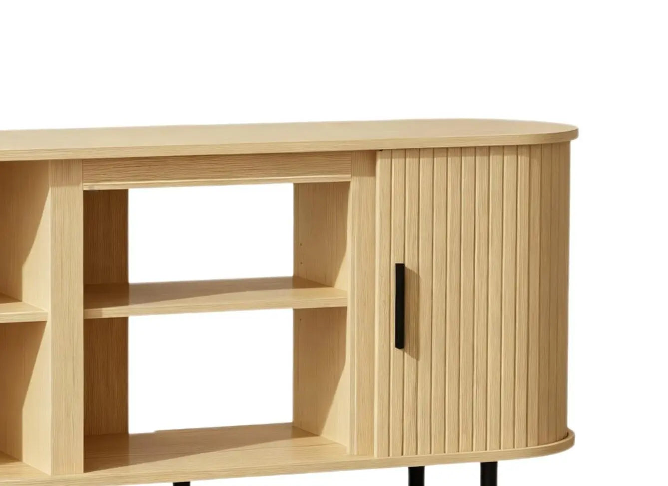 55" Beige Wood Fireplace TV Stand With Fireplace Homeroots Living Room