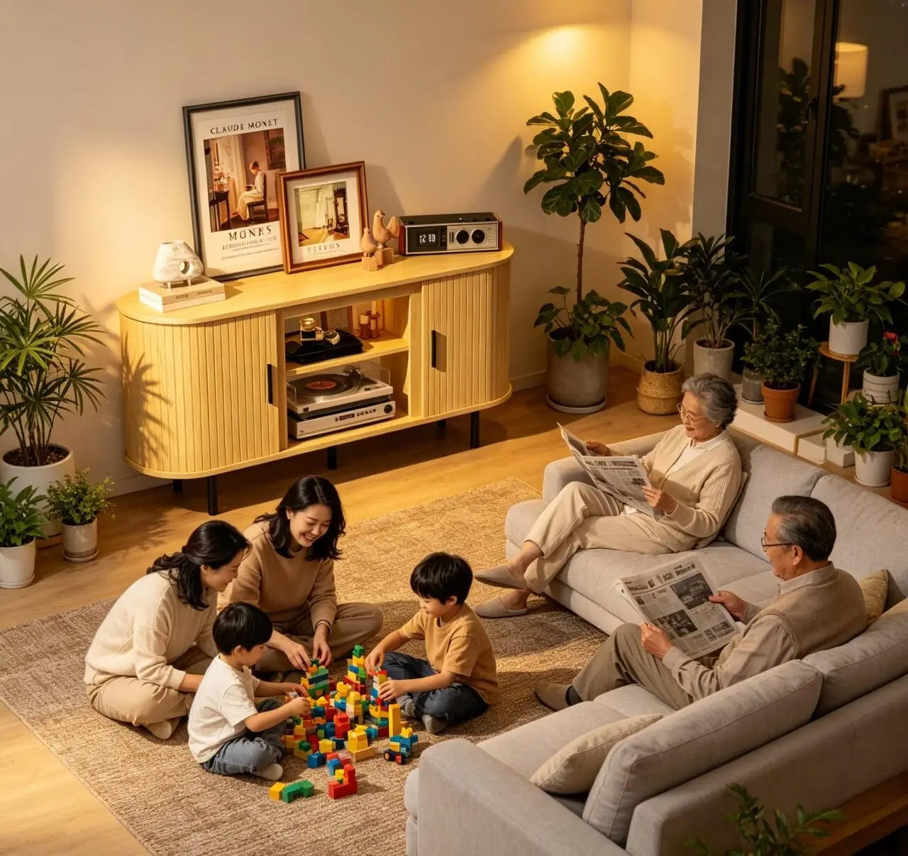 55" Beige Wood Fireplace TV Stand With Fireplace Homeroots Living Room