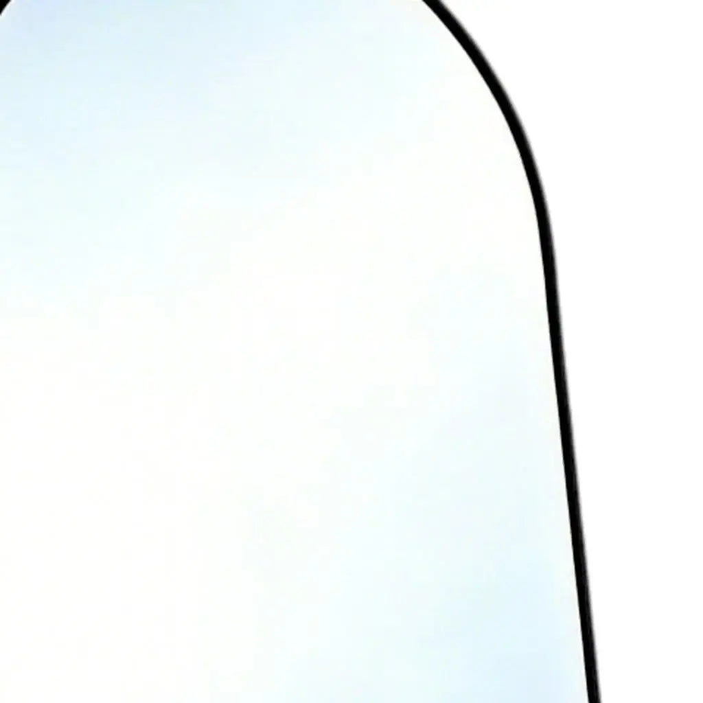 55" Black Aluminum Arch Freestanding And Wall Mounted Framed Full Length Mirror Homeroots Bed & Bath