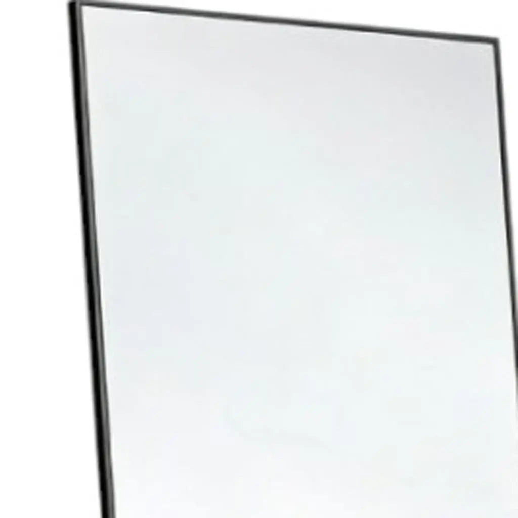 55" Black Aluminum Wall Mount Leaning Or Freestanding Framed Full Length Mirror Homeroots Bed & Bath