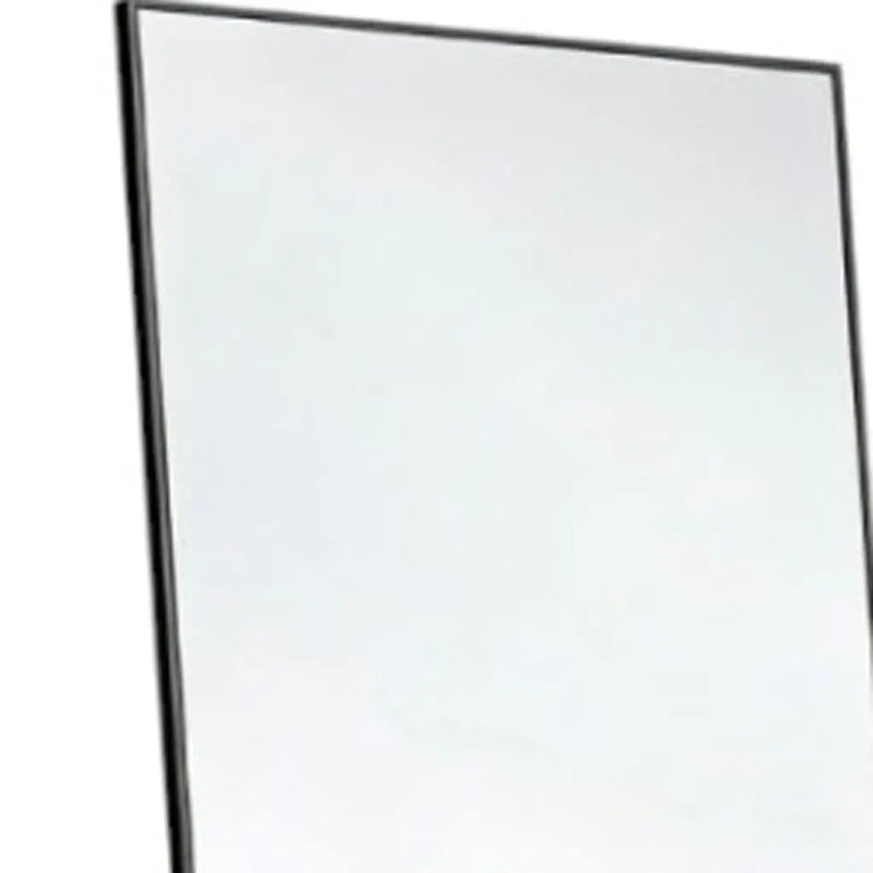 55" Black Aluminum Wall Mount Leaning Or Freestanding Framed Full Length Mirror Homeroots Bed & Bath