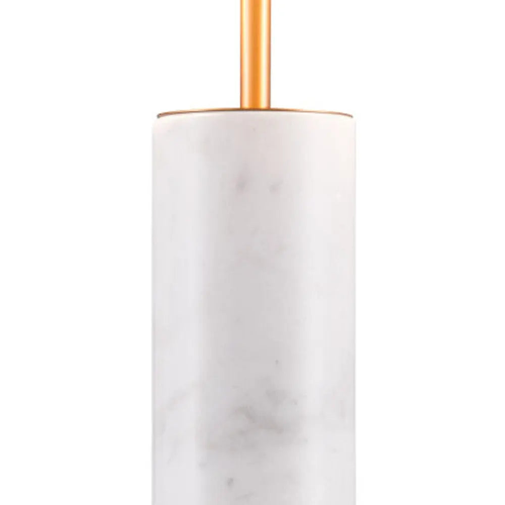 55" White Metal Bedside Table Lamp With Beige Empire Shade Homeroots Lighting