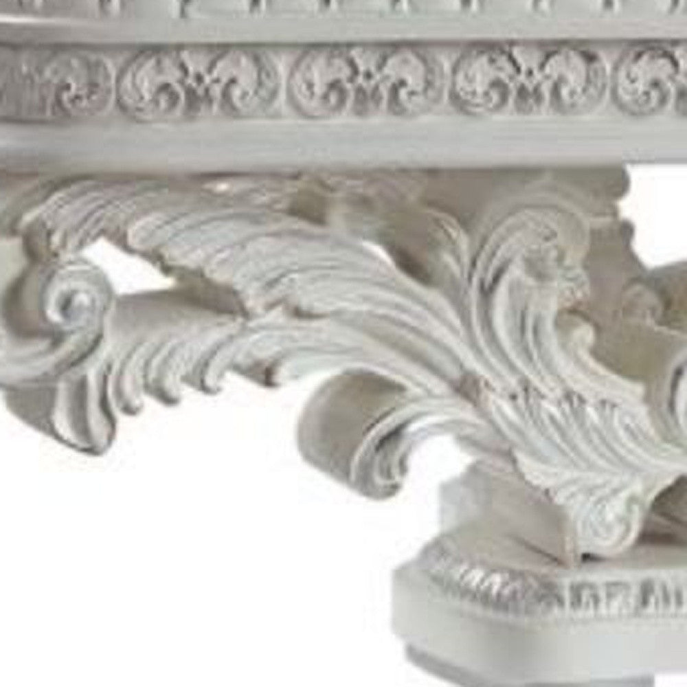 55" White Resin Coffee Table - GreatEagleInc