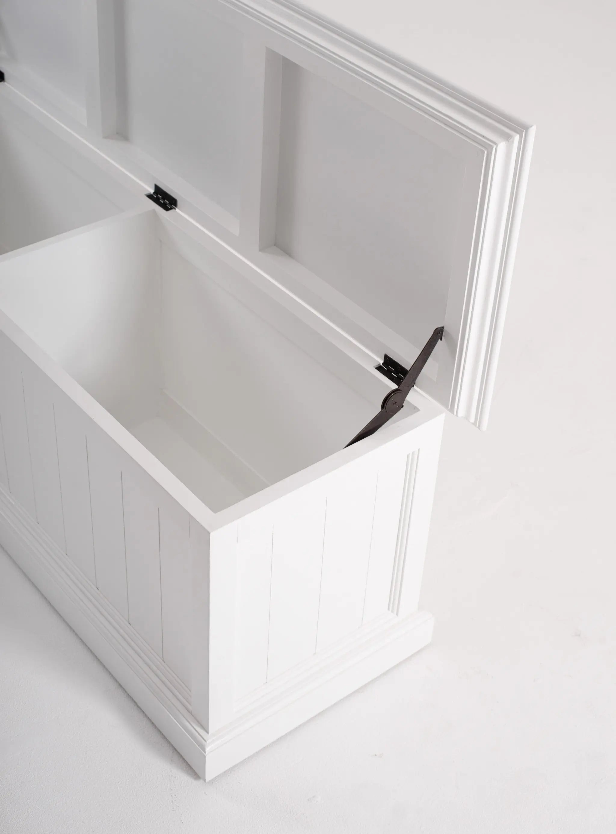55" White Solid Wood Chest Homeroots Bed & Bath