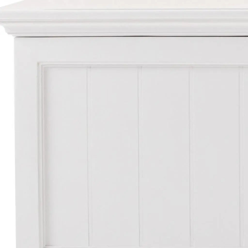 55" White Solid Wood Chest Homeroots Bed & Bath