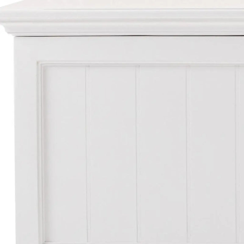55" White Solid Wood Chest Homeroots Bed & Bath