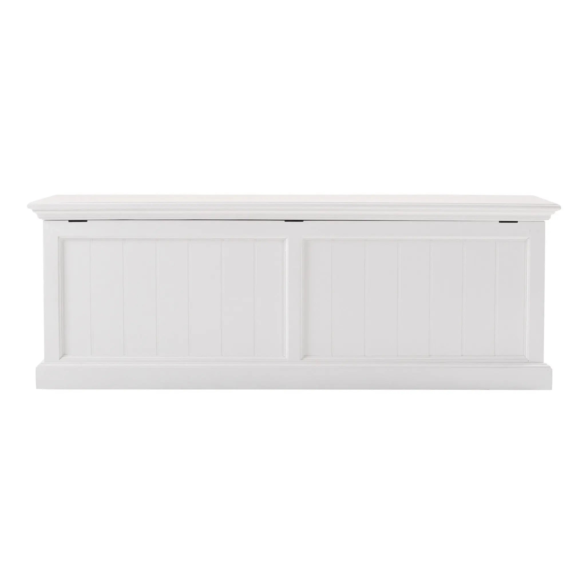 55" White Solid Wood Chest Homeroots Bed & Bath