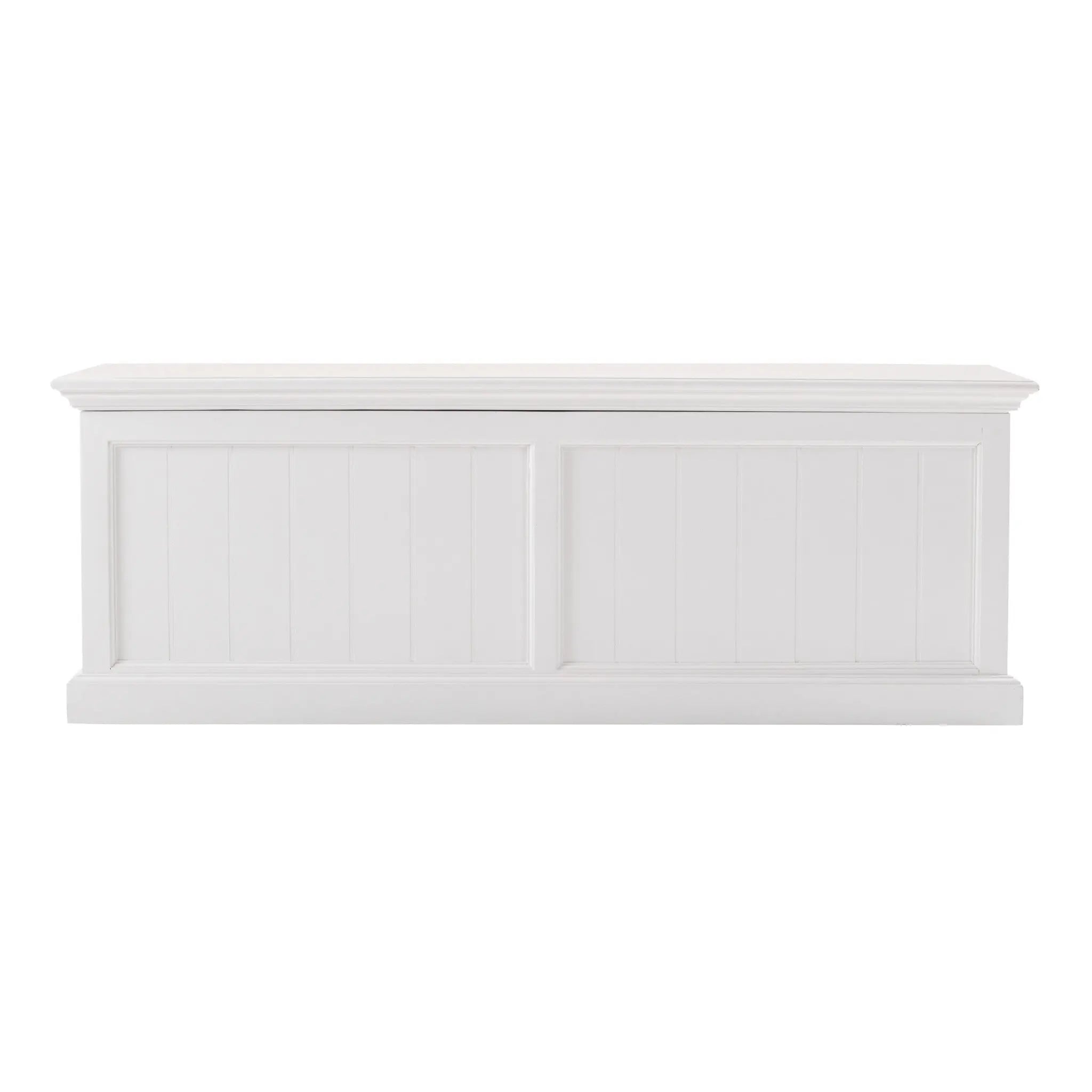 55" White Solid Wood Chest Homeroots Bed & Bath