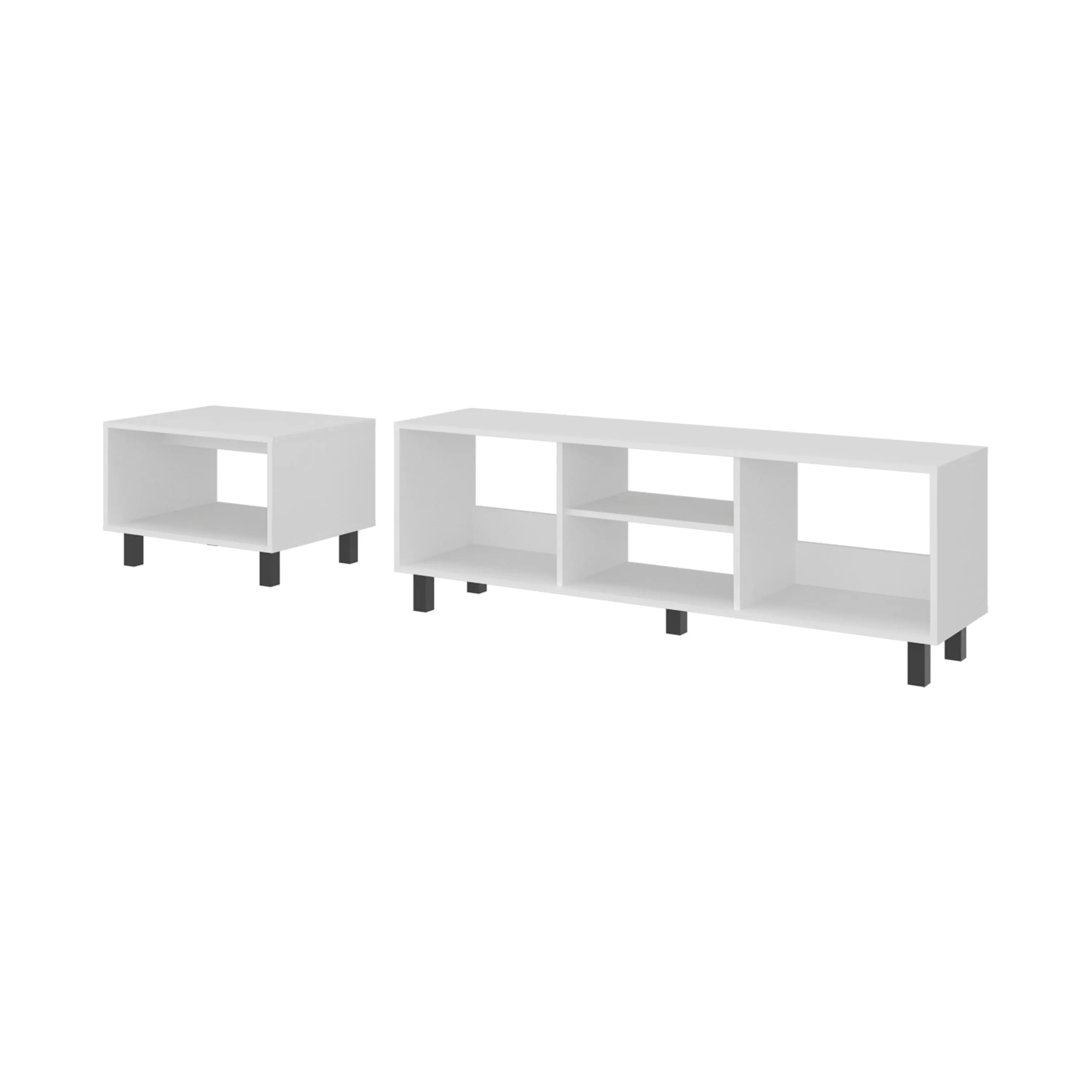 55" White Wood Fireplace Entertainment Center Homeroots Living Room