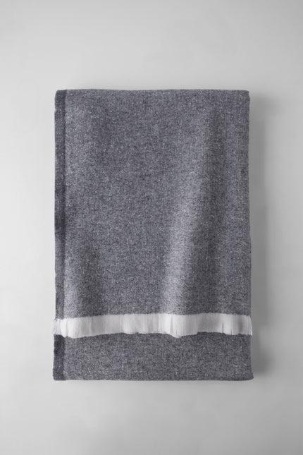 55" X 70" Dark Gray Cotton Blend Throw Blanket with Fringe Homeroots Home Decor
