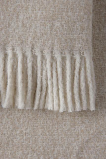 55" X 70" Linen Cotton Blend Plush Throw Blanket with Fringe Homeroots Home Decor