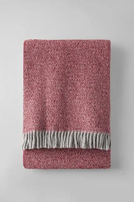 55" X 70" Pink Cotton Blend Plush Throw Blanket with Fringe Homeroots Home Decor