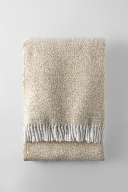 55" X 70" Stone Cotton Blend Plush Throw Blanket with Fringe Homeroots Home Decor
