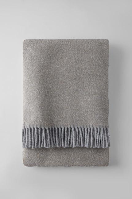 55" X 70" Taupe Cotton Blend Plush Throw Blanket with Fringe Homeroots Home Decor