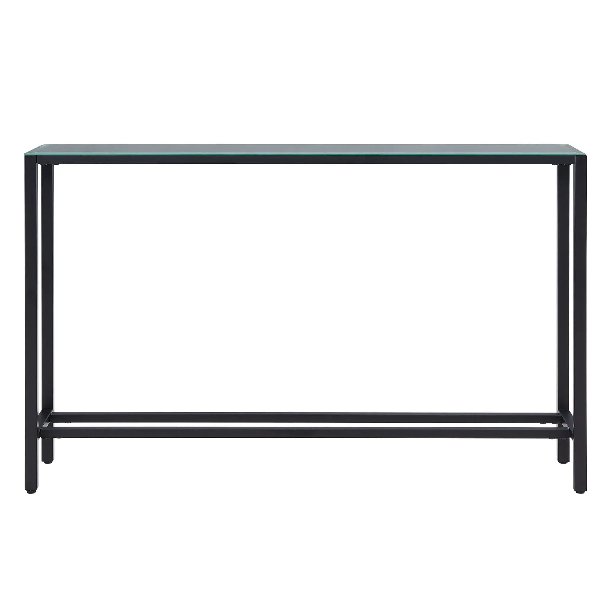 56" Black Mirrored Glass Console Table Homeroots Living Room