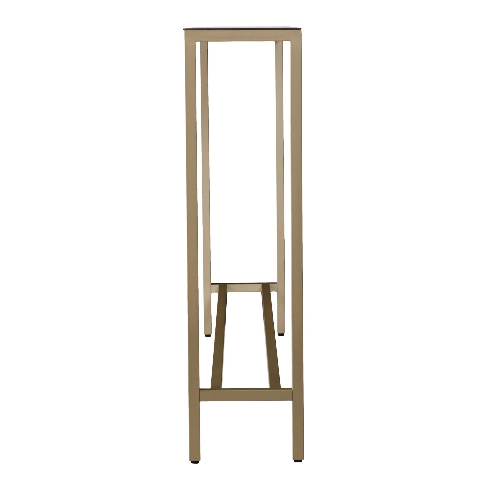 56" Silver and Gold Mirrored Glass Console Table Homeroots Living Room