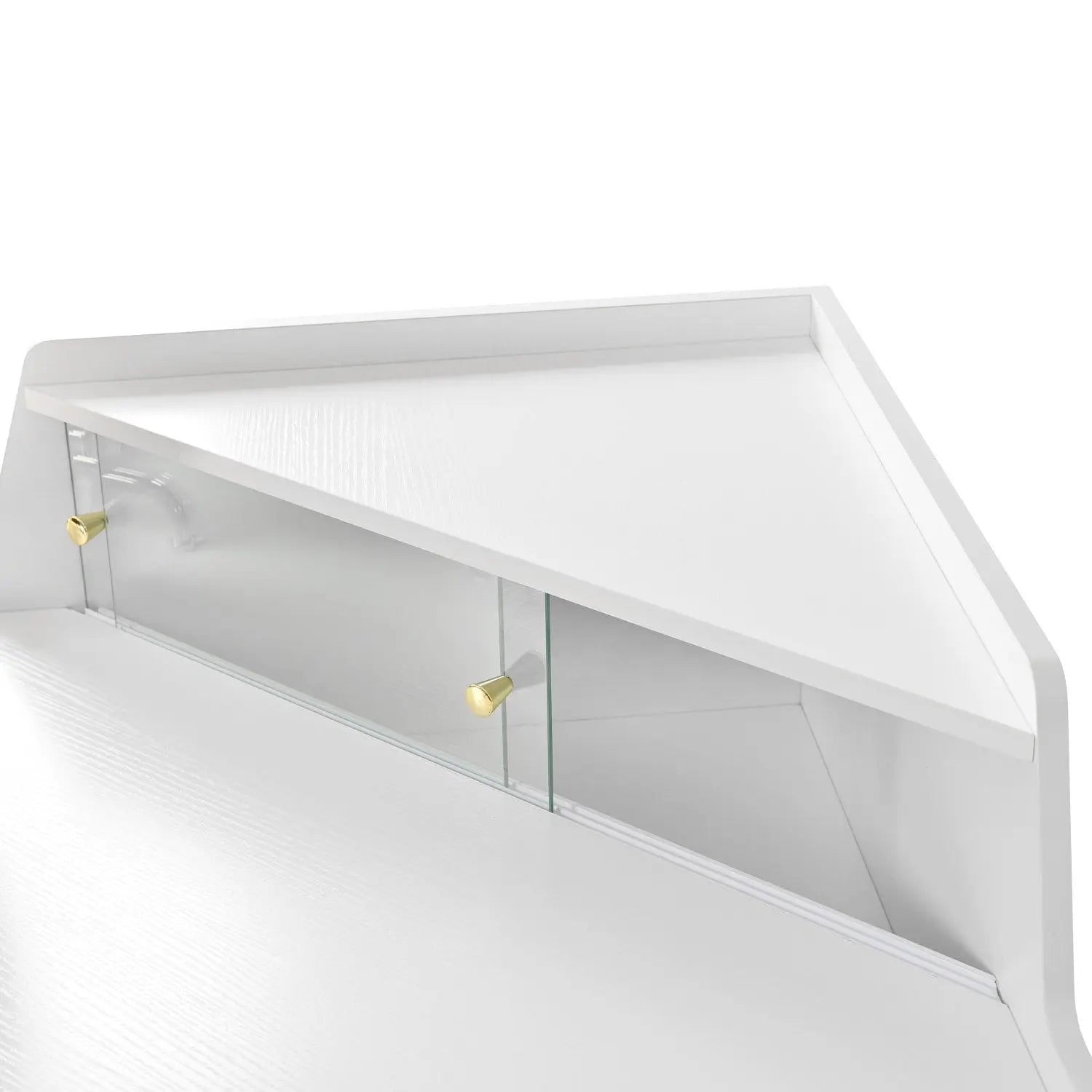 56" White Wood Mirrored Vanity Table Homeroots Living Room