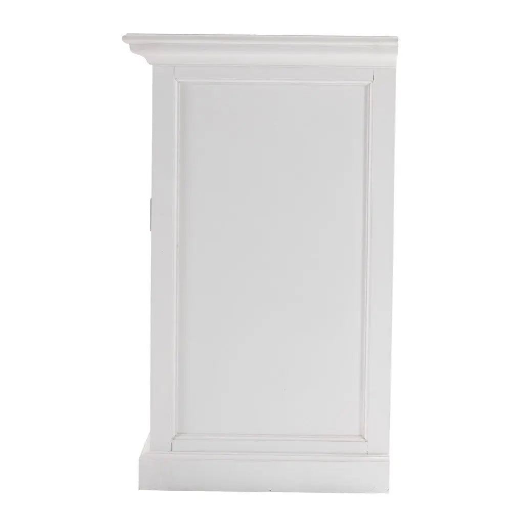 57" White Solid Wood Three Drawer Sideboard Homeroots Kitchen & Dining