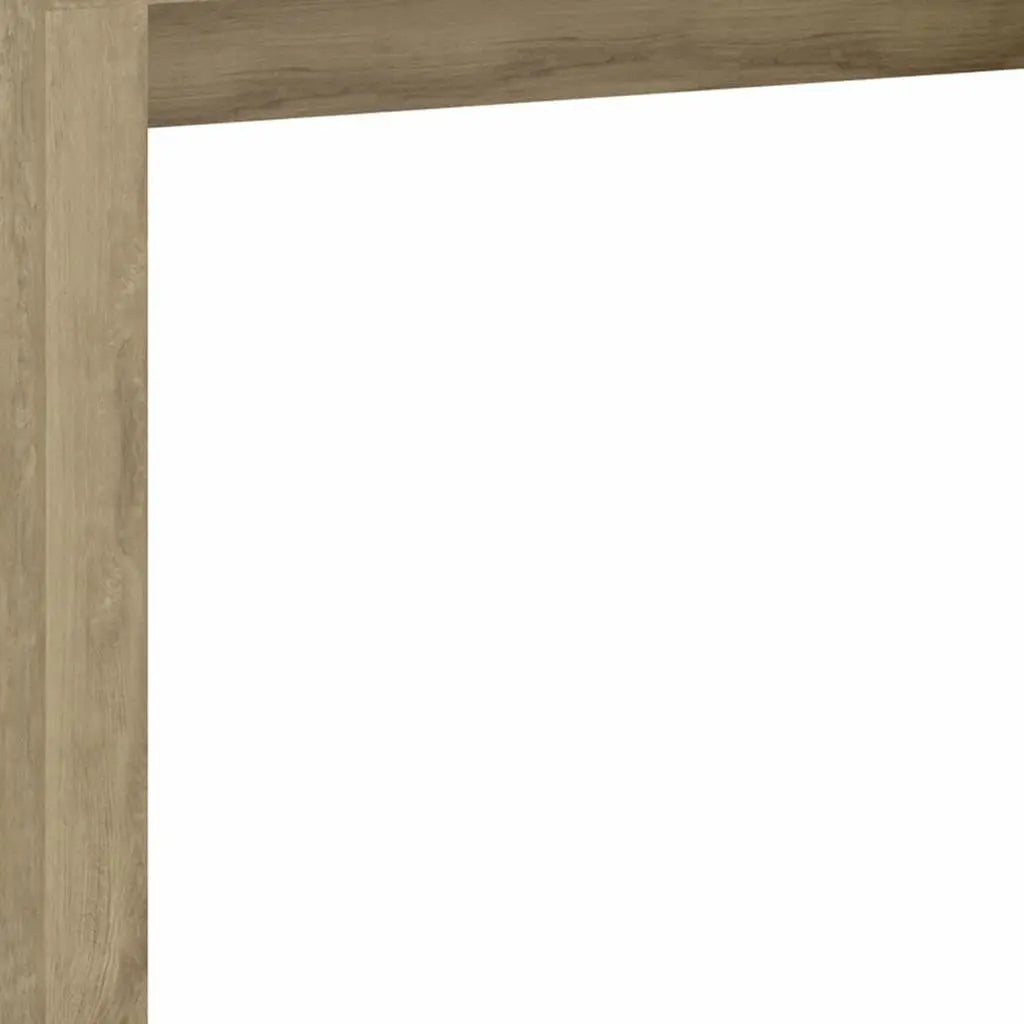 58" Oak Wood Writing Desk With Two Drawers Homeroots Office
