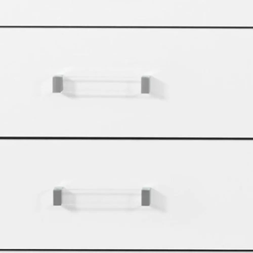 58" White Wood Six Drawer Double Dresser Homeroots Bed & Bath