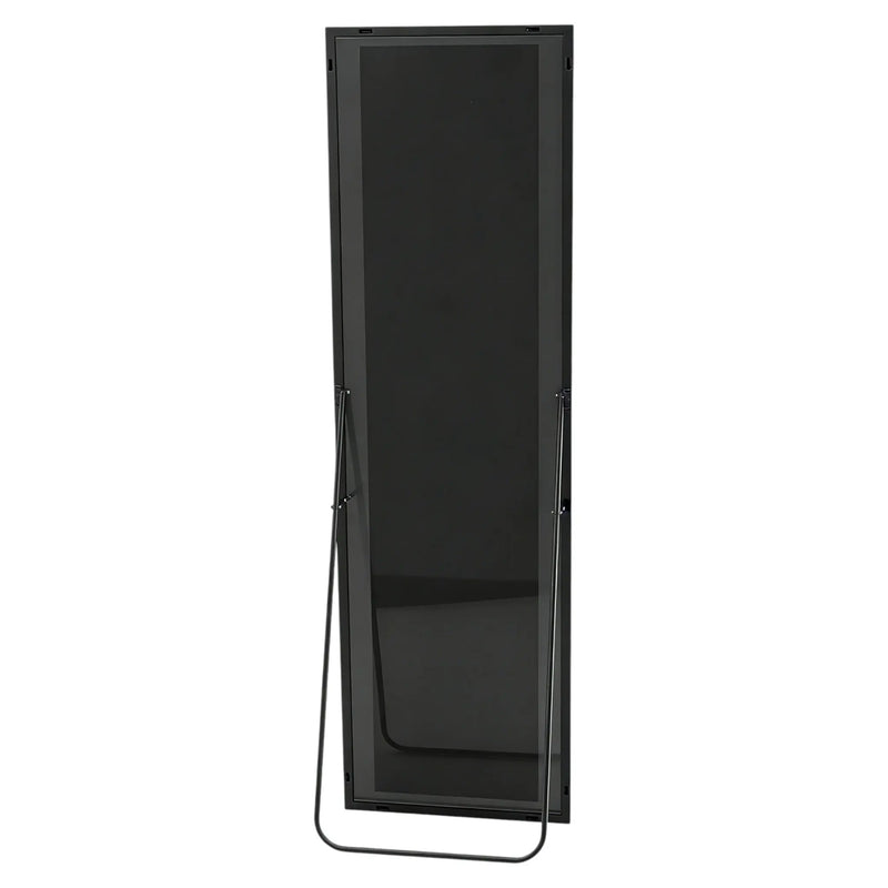 59" Black Aluminum Freestanding And Wall Mounted Framed Full Length Mirror Homeroots Bed & Bath