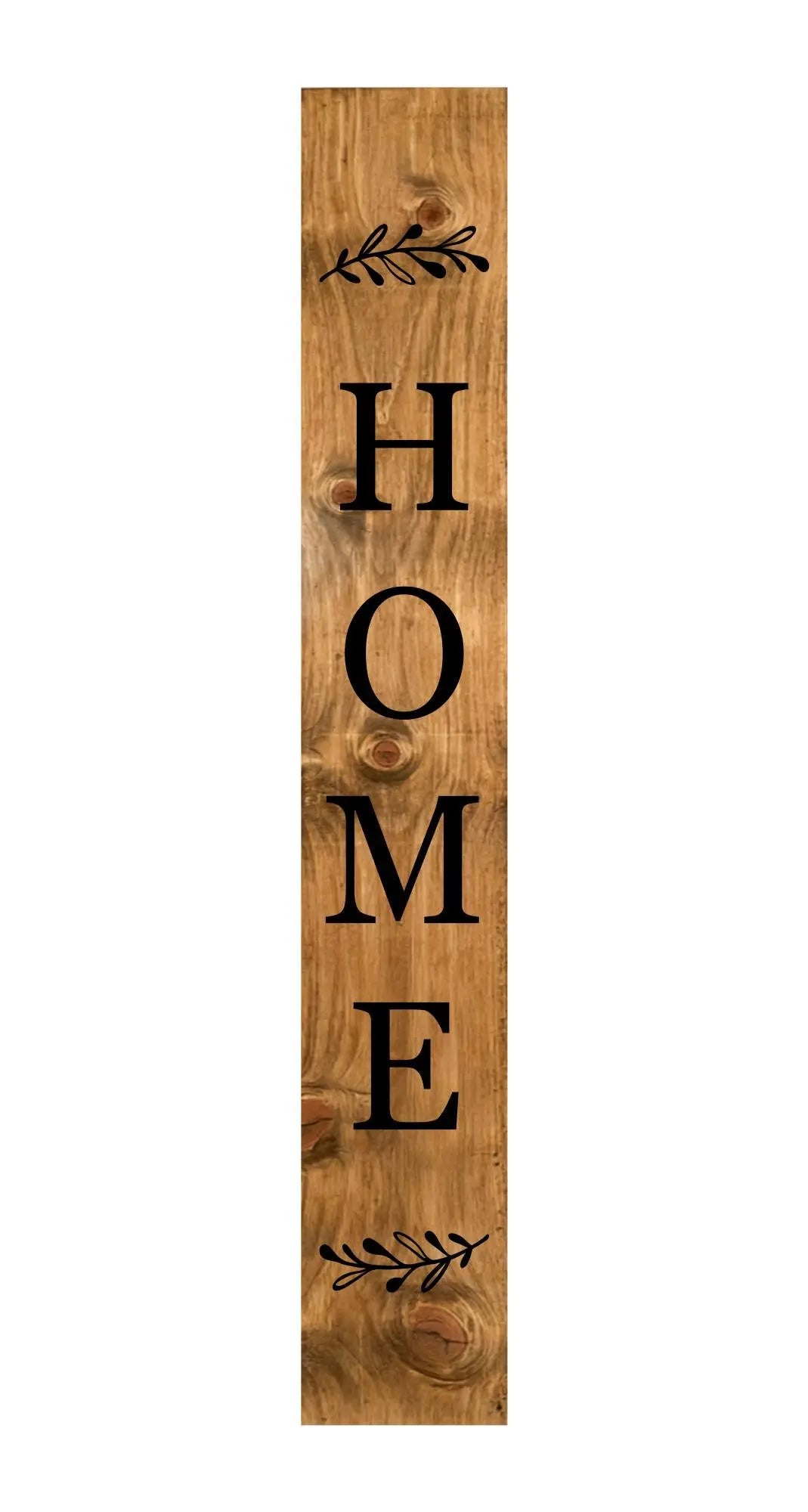 59" Black And Natural Solid Wood Home Porch Sign Homeroots Outdoor