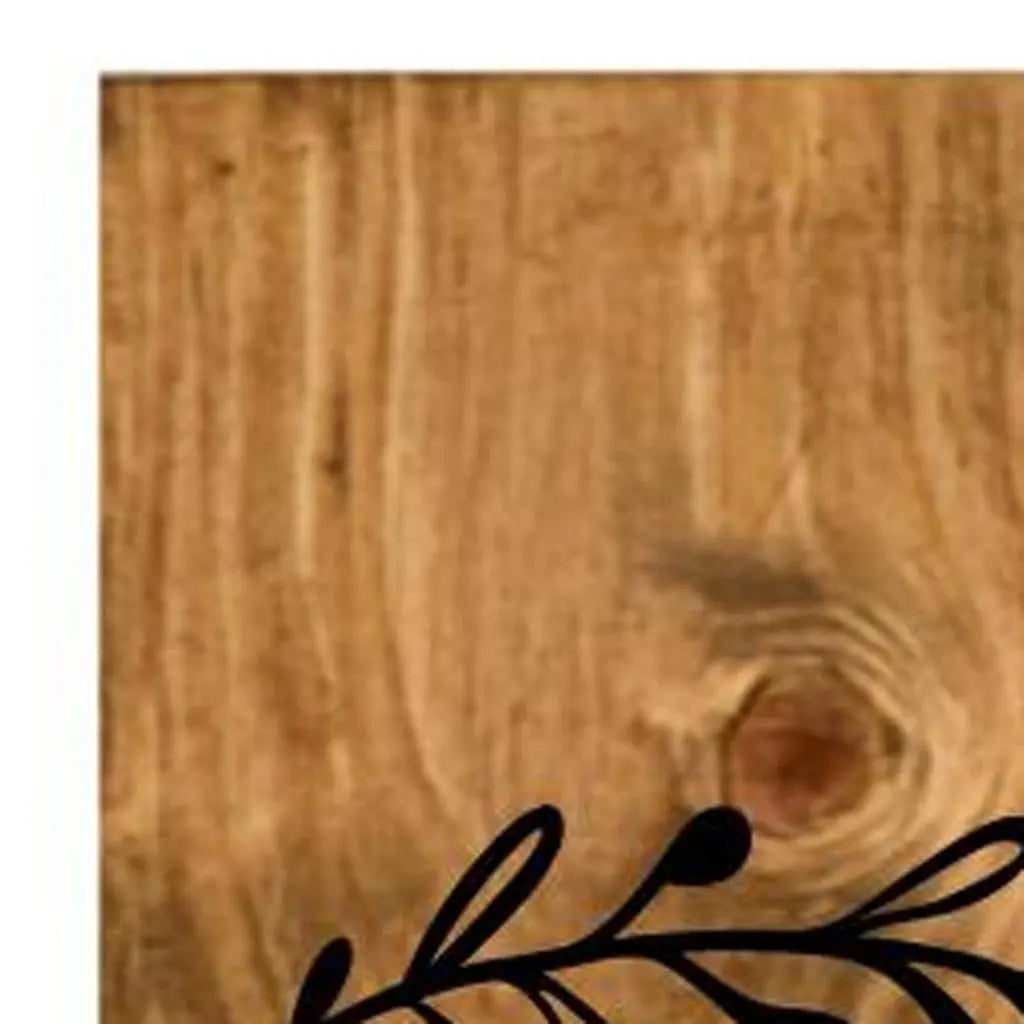 59" Black And Natural Solid Wood Home Porch Sign Homeroots Outdoor