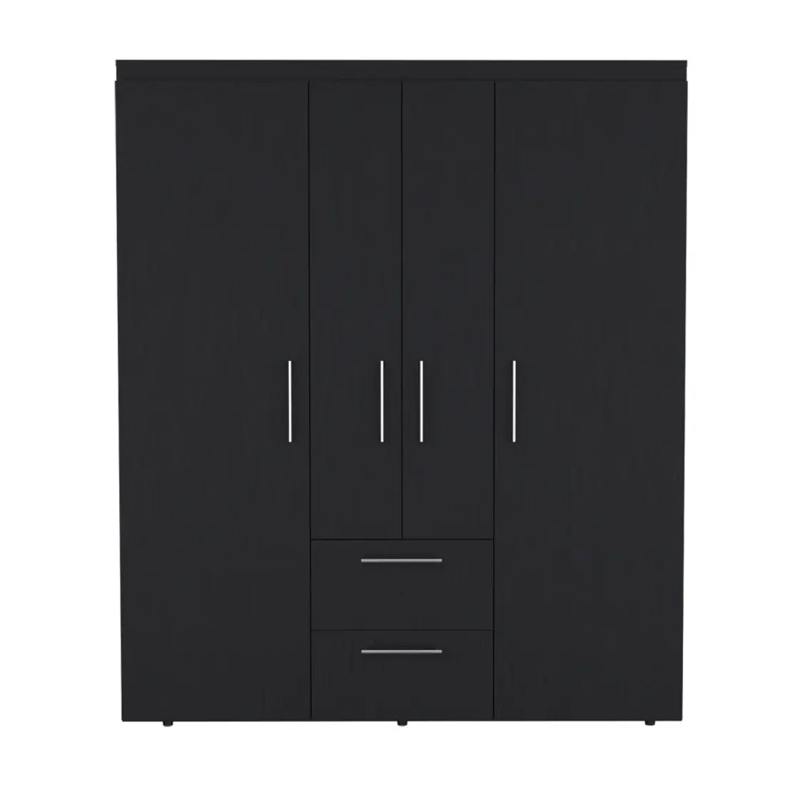 59" Black Two Drawer Combo Dresser - GreatEagleInc