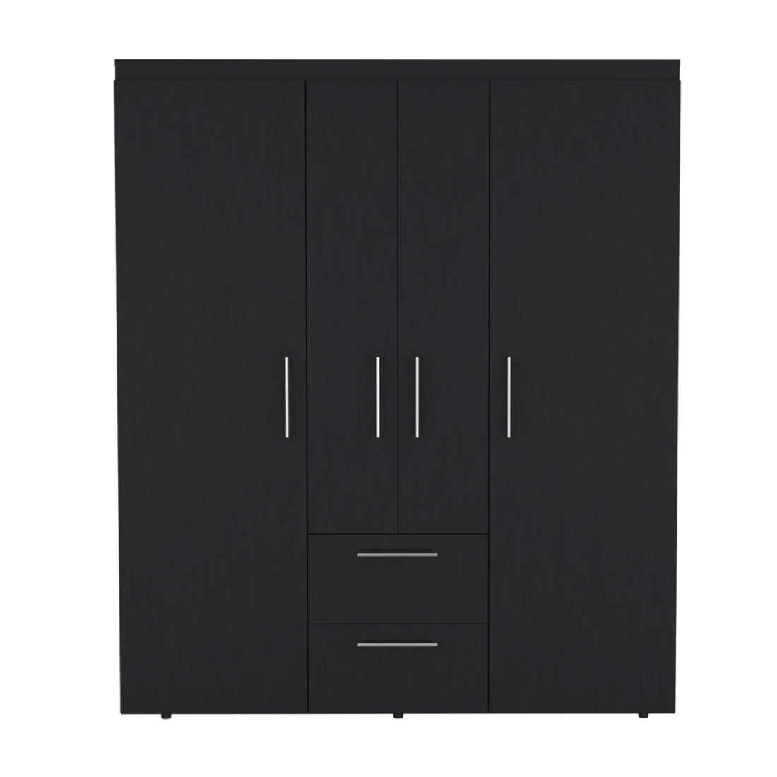 59" Black Two Drawer Combo Dresser - GreatEagleInc