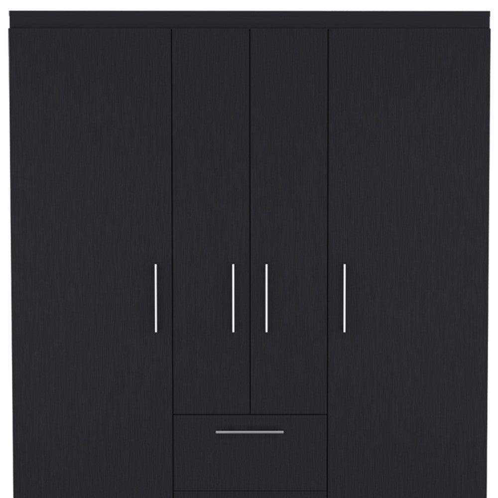 59" Black Two Drawer Combo Dresser - GreatEagleInc