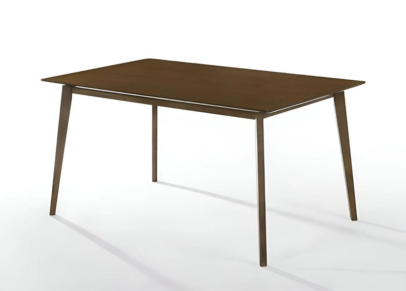 59" Brown Solid Wood Dining Table - GreatEagleInc