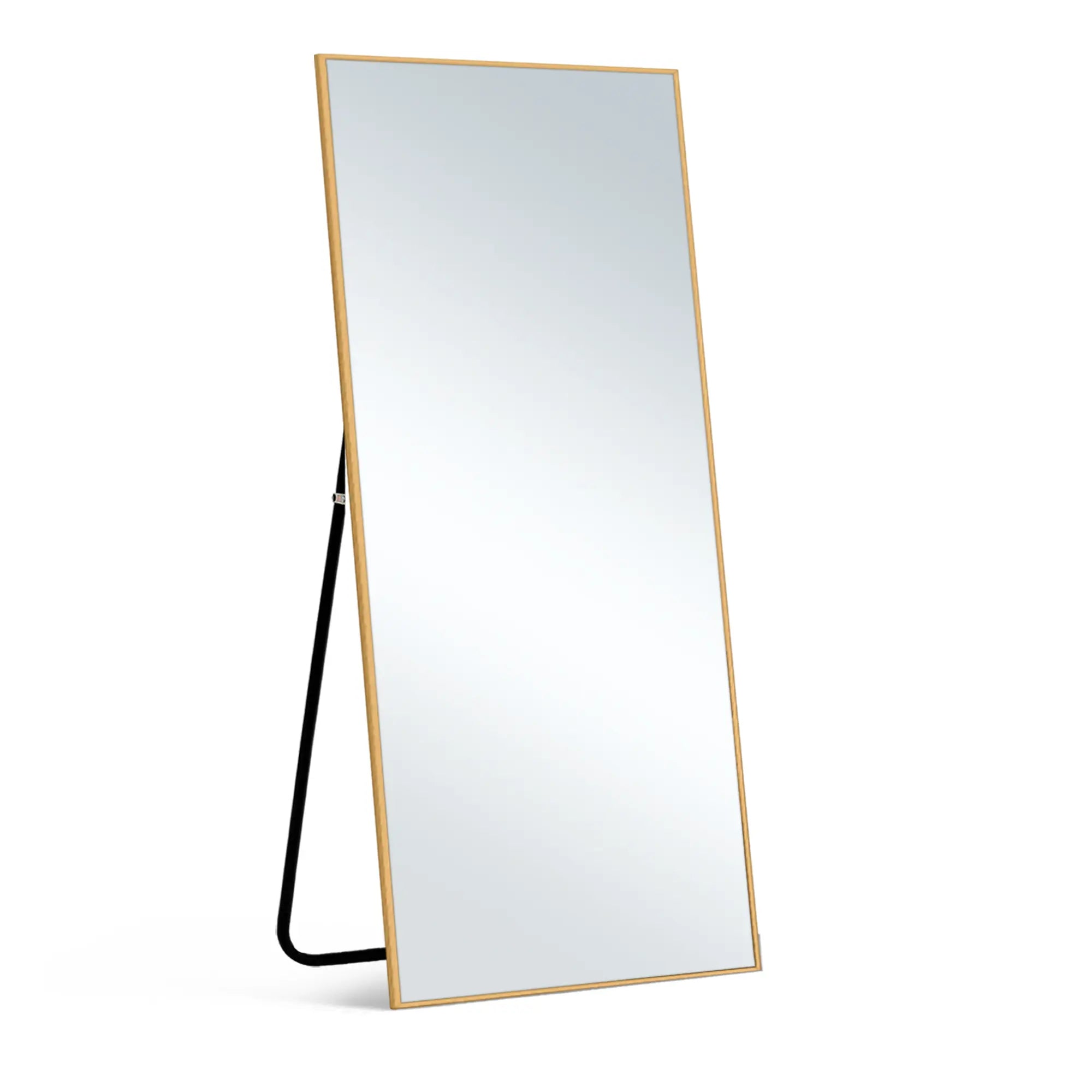 59" Gold Aluminum Freestanding And Wall Mounted Framed Full Length Mirror Homeroots Bed & Bath