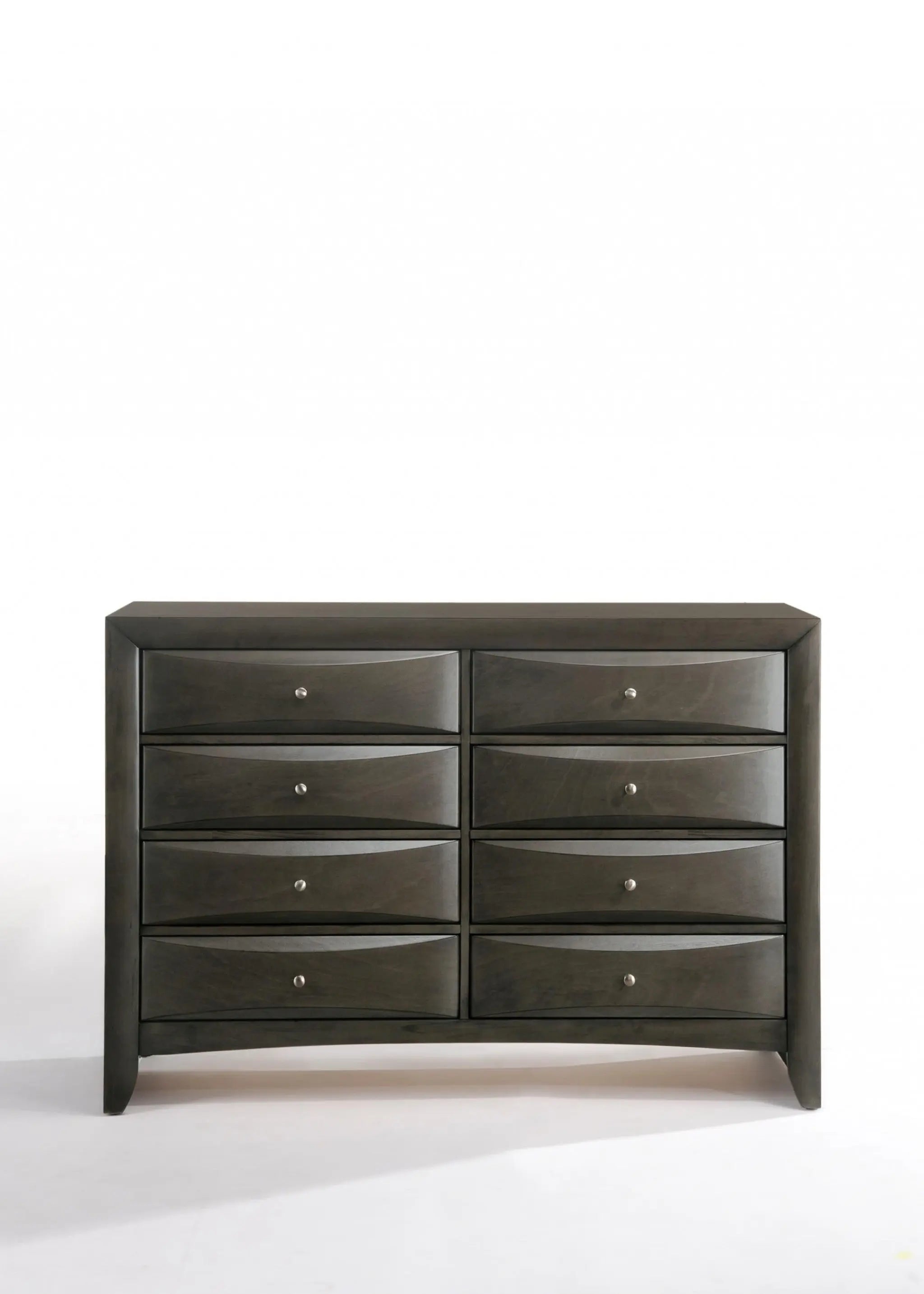 59" Gray Solid Wood Standard Dresser/Chest Homeroots Bed & Bath