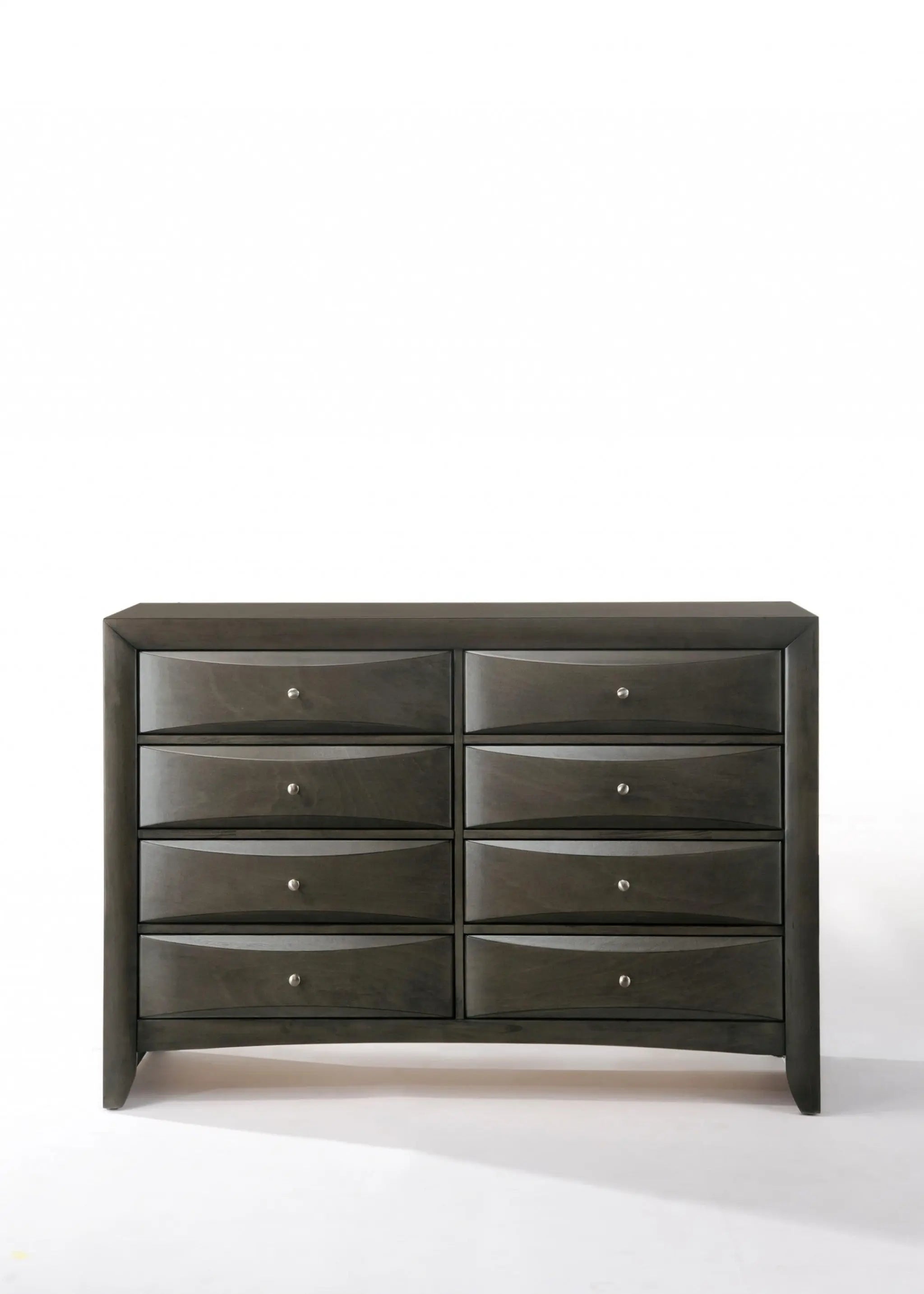 59" Gray Solid Wood Standard Dresser/Chest Homeroots Bed & Bath