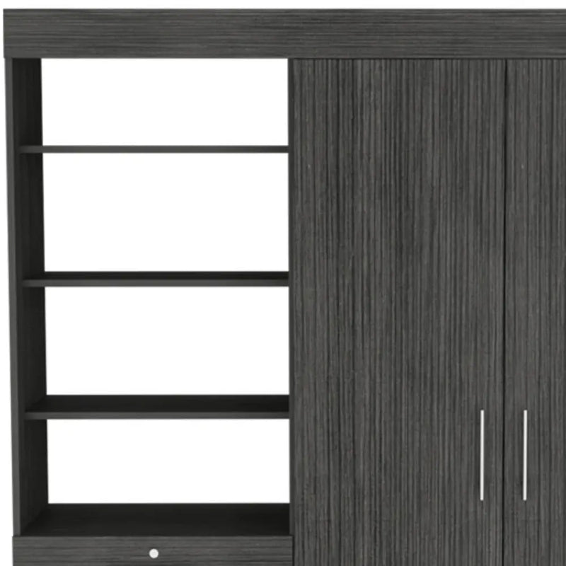 59" Gray Three Drawer Combo Dresser Homeroots Bed & Bath