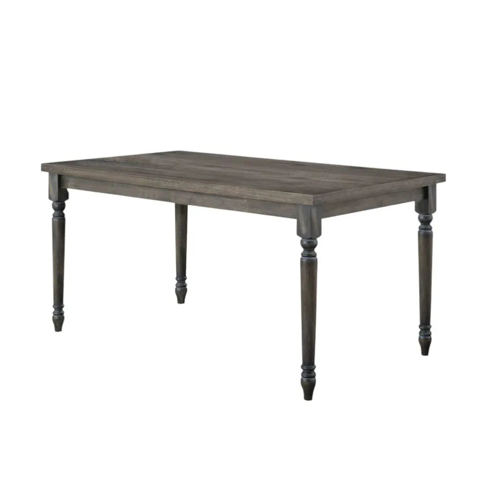59" Gray Wood Dining Table Homeroots Kitchen & Dining