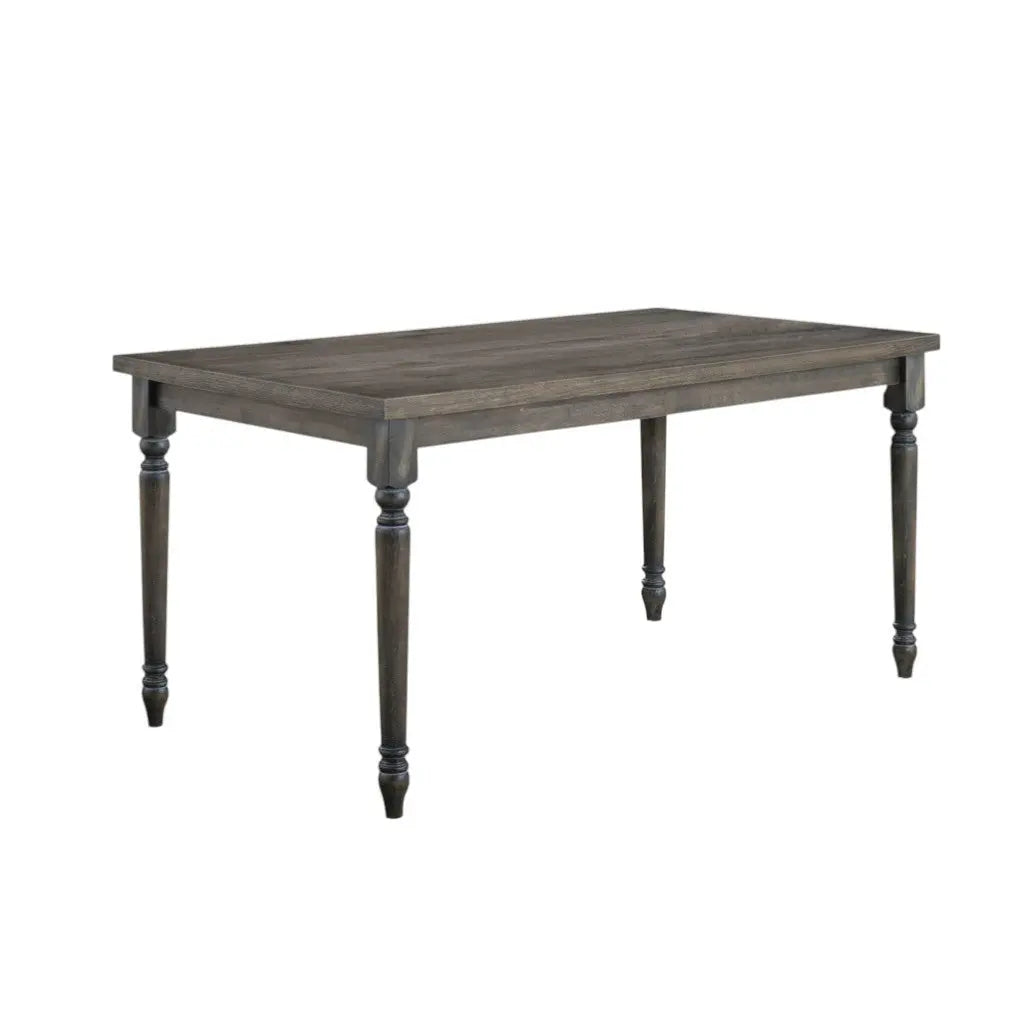 59" Gray Wood Dining Table Homeroots Kitchen & Dining